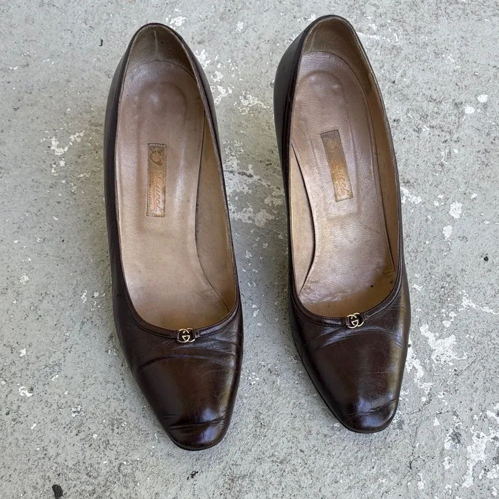 Vintage Gucci leather heels